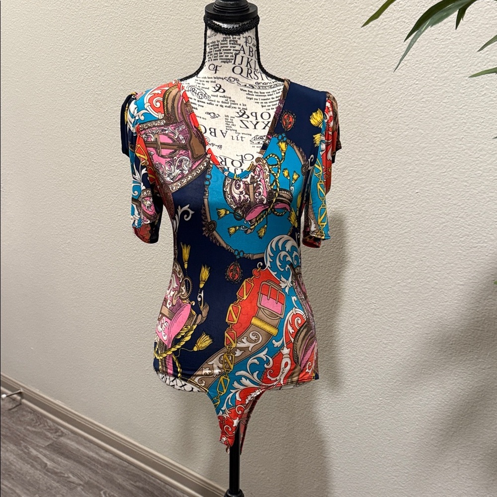 Topia Colorful Patterned Bodysuit